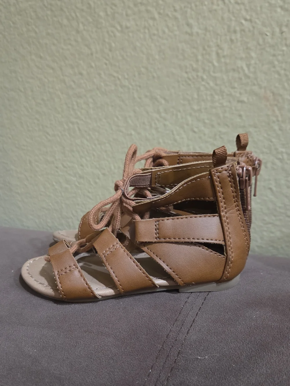 Old Navy Tan Girls' Lace-Up Gladiator Sandals